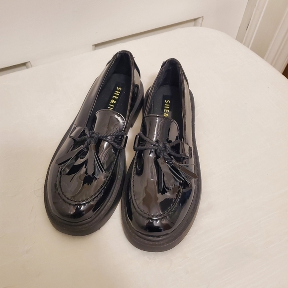 SHE&IN Black Patent Loafers size 36 - Picture 4 of 10